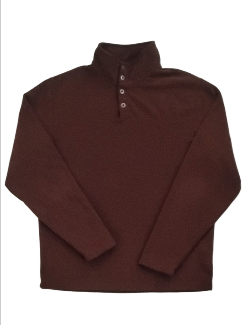 Red Head Brand Co. Men's Button-Neck Brown Pullover Sweater
